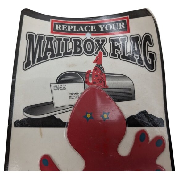 Vintage Red Aztec Lizard Mailbox Flag Southwestern Home Decor - NEW - Picture 3 of 5